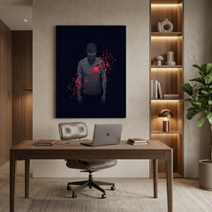 Broken Man Conceptual Canvas Wall Art Prints for Living Room Art