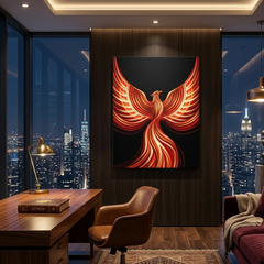 Phoenix Bird Conceptual Canvas Wall Art Prints for Bedroom Art