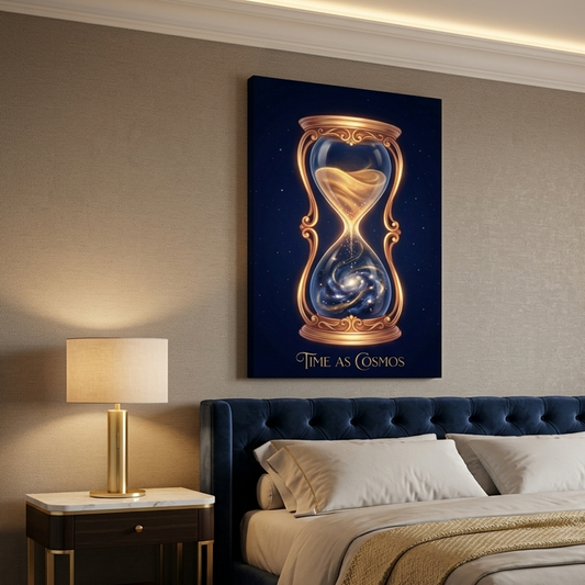 Time As Cosmos Conceptual Canvas Wall Art Prints for Study Room Art