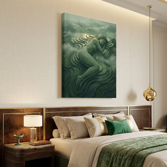 Sleeping Woman Nature Conceptual Canvas Wall Art Prints for Bedroom Art