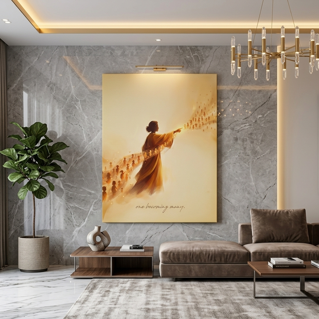 The Becoming Many Conceptual Canvas Wall Art Prints for Living Room Art