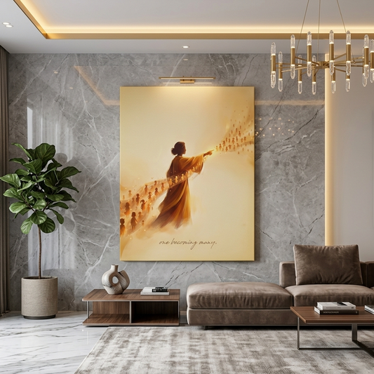 The Becoming Many Conceptual Canvas Wall Art Prints for Living Room Art