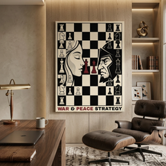 War And Peace Strategy Conceptual Canvas Wall Art Prints for Game Room