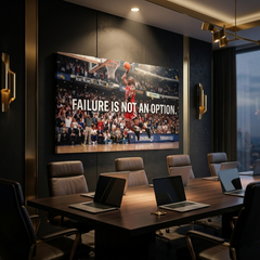 Failure Is Not An Option Motivational Canvas Wall Art Prints