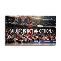 Failure Is Not An Option Motivational Canvas Wall Art Prints