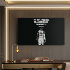 Accept Failure To Get Better Motivational Canvas Wall Art Prints