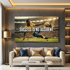 Success Is No Accident Motivational Canvas Wall Art Prints