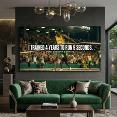 Four Years For Nine Seconds Motivational Canvas Wall Art Prints