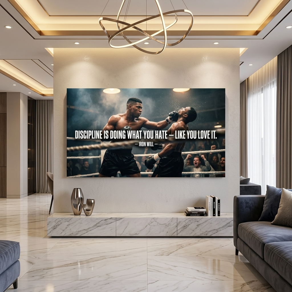 Discipline Is Doing What You Hate Motivational Canvas Wall Art Prints
