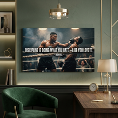 Discipline Is Doing What You Hate Motivational Canvas Wall Art Prints