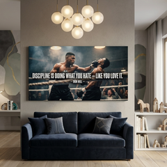 Discipline Is Doing What You Hate Motivational Canvas Wall Art Prints