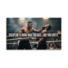 Discipline Is Doing What You Hate Motivational Canvas Wall Art Prints