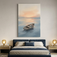 Adrift on a Sunset Sea – Watercolor Art Canvas Prints