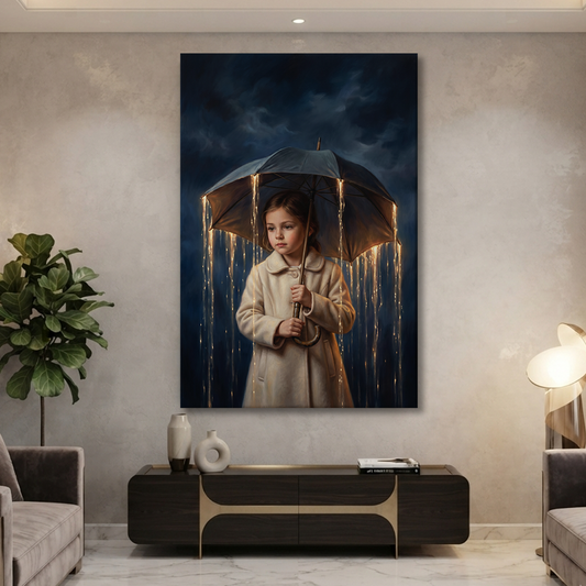 The Umbrella Of Light – Soft Surreal Conceptual Canvas Art