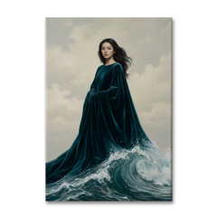 The Woman Of The Sea – Soft Surreal Conceptual Canvas Art