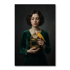 Freedom Beside The Cage – Soft Surreal Conceptual Canvas Art