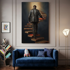 The Staircase Of Knowledge – Soft Surreal Conceptual Canvas Art