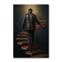 The Staircase Of Knowledge – Soft Surreal Conceptual Canvas Art