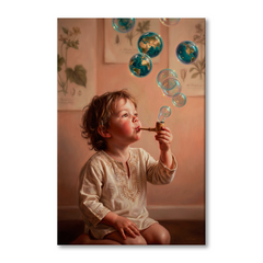 Blowing Worlds Into Being – Soft Surreal Conceptual Canvas Art