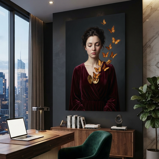 Butterflies From The Locket – Soft Surreal Conceptual Canvas Art