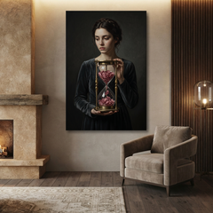 The Hourglass Of Roses – Soft Surreal Conceptual Canvas Art