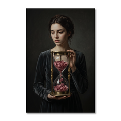 The Hourglass Of Roses – Soft Surreal Conceptual Canvas Art