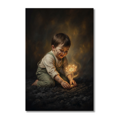 Planting The First Light – Soft Surreal Conceptual Canvas Art
