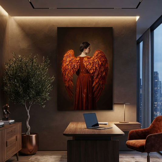 The Autumn Angel Wings – Soft Surreal Conceptual Canvas Art