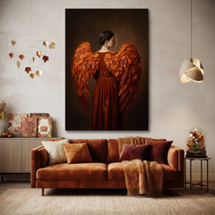 The Autumn Angel Wings – Soft Surreal Conceptual Canvas Art