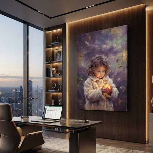 The First Little Glow – Soft Surreal Conceptual Canvas Art