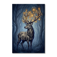 The Stag Of Starlight – Soft Surreal Conceptual Canvas Art