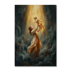 Lifted Into The Light – Soft Surreal Conceptual Canvas Art