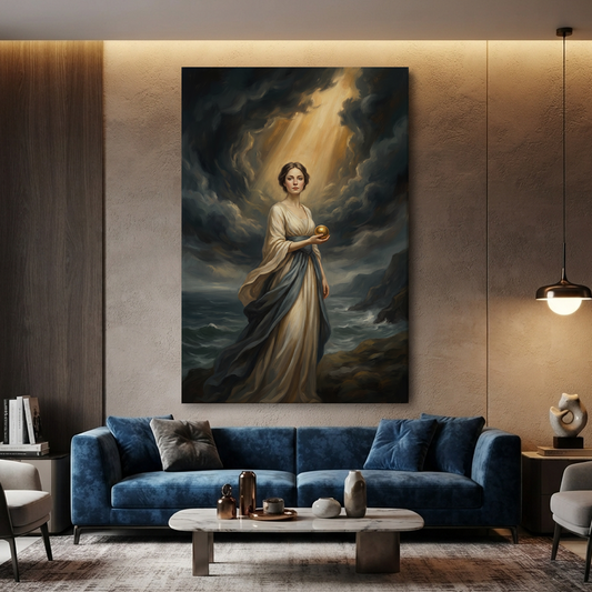 Keeper Of The Storm – Soft Surreal Conceptual Canvas Art