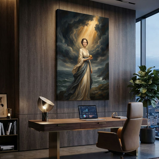 Keeper Of The Storm – Soft Surreal Conceptual Canvas Art