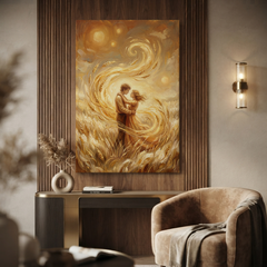 Dancing In Golden Wheat – Soft Surreal Conceptual Canvas Art