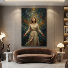 Bathed In Falling Starlight – Soft Surreal Conceptual Canvas Art