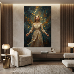 Bathed In Falling Starlight – Soft Surreal Conceptual Canvas Art