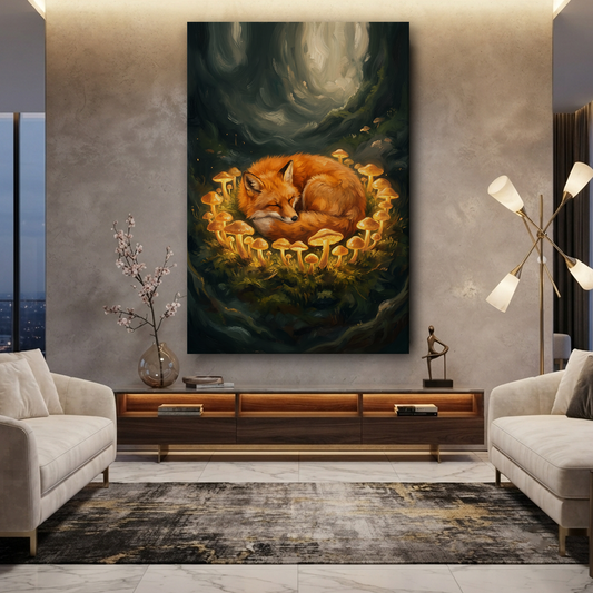 The Fairy Ring Slumber – Soft Surreal Conceptual Canvas Art