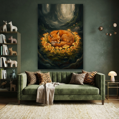 The Fairy Ring Slumber – Soft Surreal Conceptual Canvas Art