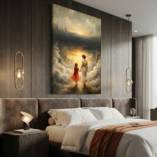 Walking Through Cloud Kingdoms – Soft Surreal Conceptual Canvas Art