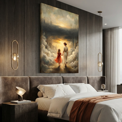 Walking Through Cloud Kingdoms – Soft Surreal Conceptual Canvas Art