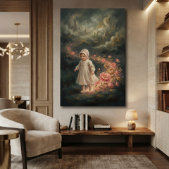 The Blooming Path Home – Soft Surreal Conceptual Canvas Art