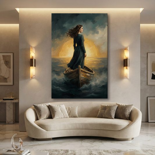 Sailing Toward The Sun – Soft Surreal Conceptual Canvas Art