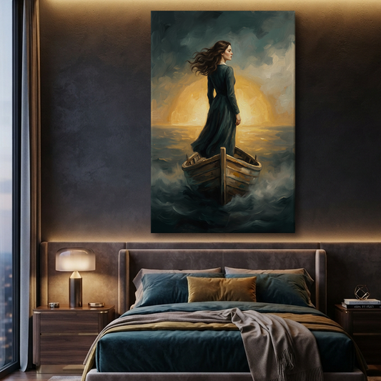 Sailing Toward The Sun – Soft Surreal Conceptual Canvas Art