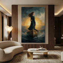 Sailing Toward The Sun – Soft Surreal Conceptual Canvas Art