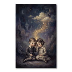 The Shared Song Dream – Soft Surreal Conceptual Canvas Art