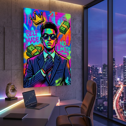 Crowned by the Come-Up – Graffiti Hustle Art Canvas Prints