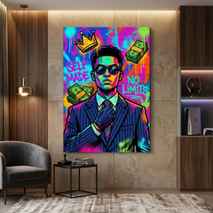 Crowned by the Come-Up – Graffiti Hustle Art Canvas Prints
