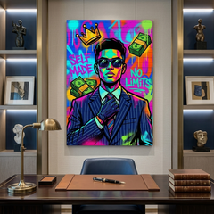 Crowned by the Come-Up – Graffiti Hustle Art Canvas Prints