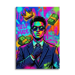 Crowned by the Come-Up – Graffiti Hustle Art Canvas Prints